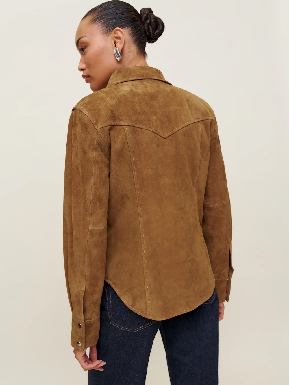 NWT REFORMATION Veda Skylar Suede Shirt Jacket - Picture 2 of 8